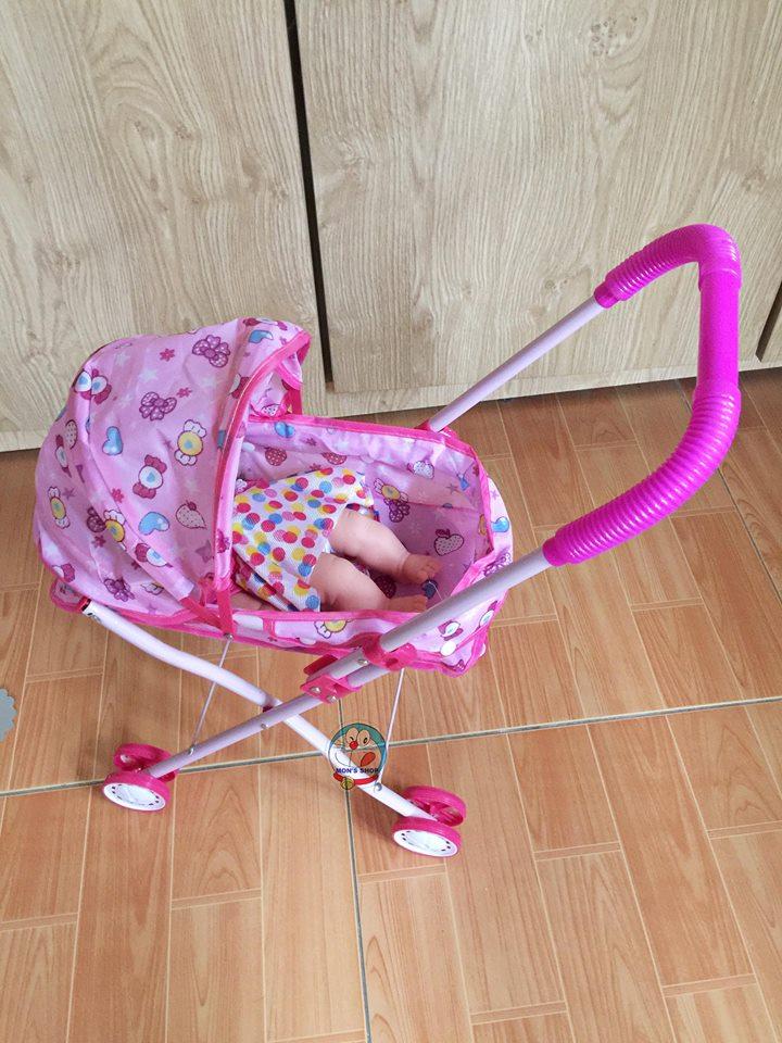 Đồ chơi xe đẩy kèm búp bê cỡ đại