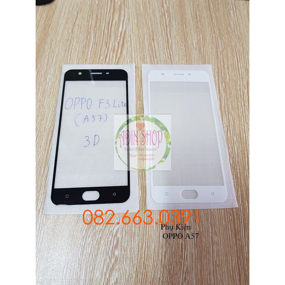 [HCM]Kính cường lực Oppo A57 / f3 lite full màn hình 9H bền chuẩn