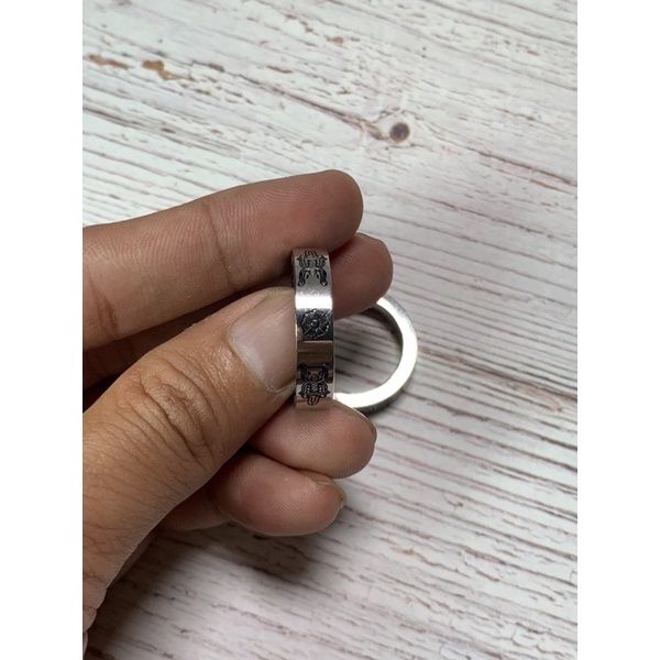 [Titan] Nhẫn Unisex Chrome Double Dag.ger bạc.