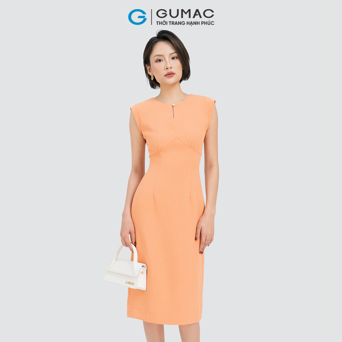 Đầm nữ bút chì tay liền GUMAC DD04024