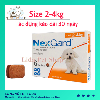 NEXGARD viên nhai ve ghẻ bọ chét cho chó - Lẻ 1 viên (size 2-4kg. no box) - Long Vũ Pet Food thumbnail