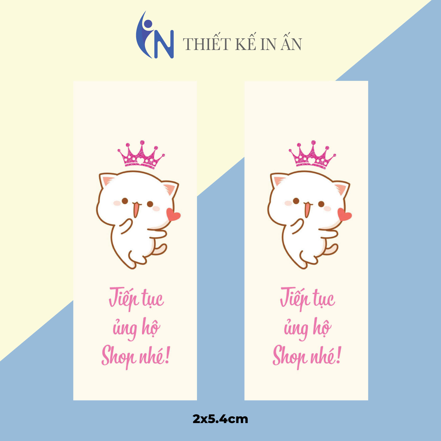 Thẻ cảm ơn, thiệp cảm ơn IN GIÁ RẺ cho shop bán hàng online bìa cứng, cán màng chất lượng cao - gói 100 thiệp- size 5,4x2cm mẫu 46