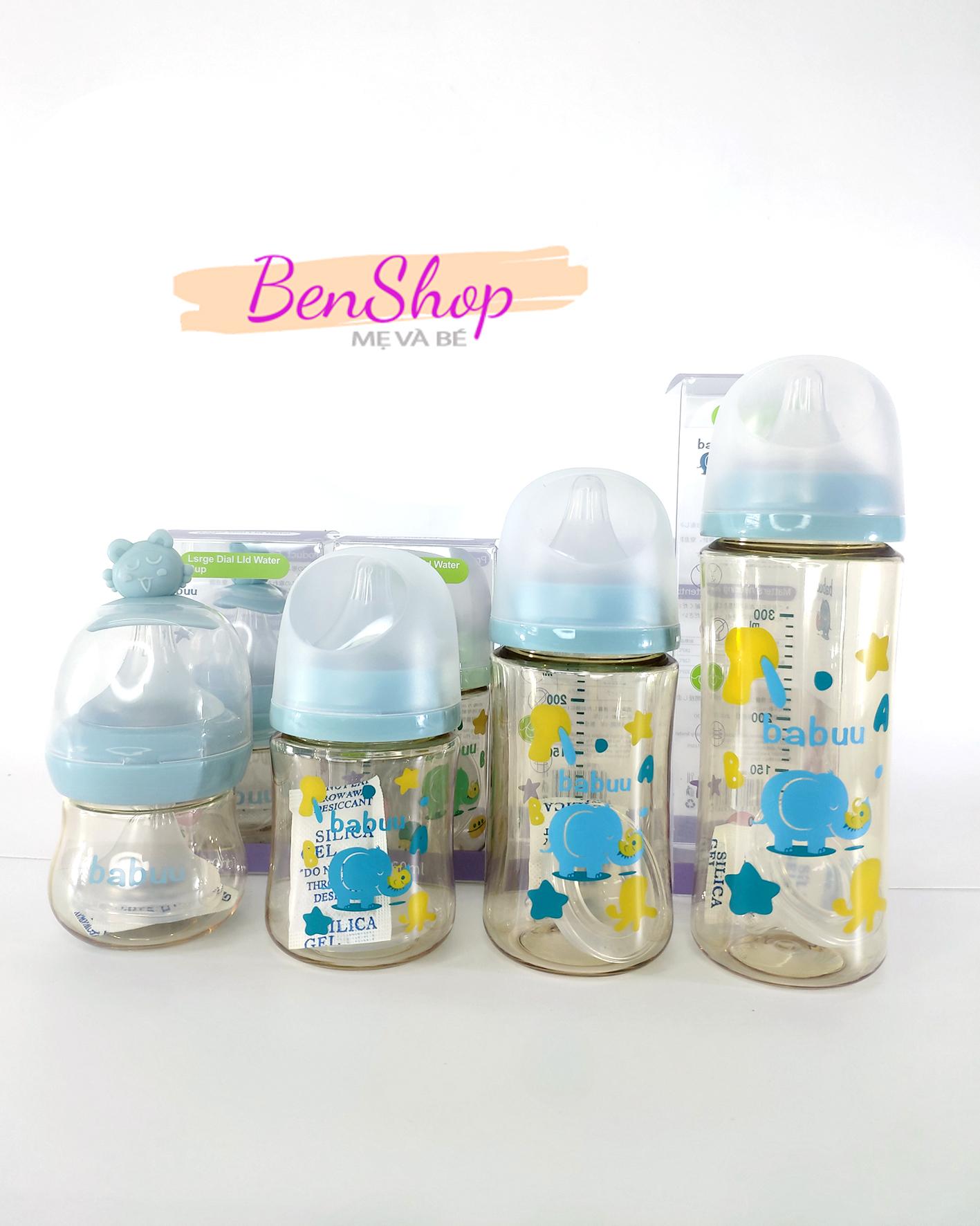 Bình Sữa PPSU Babuu Nhật Bản - tặng kèm 1 núm ty