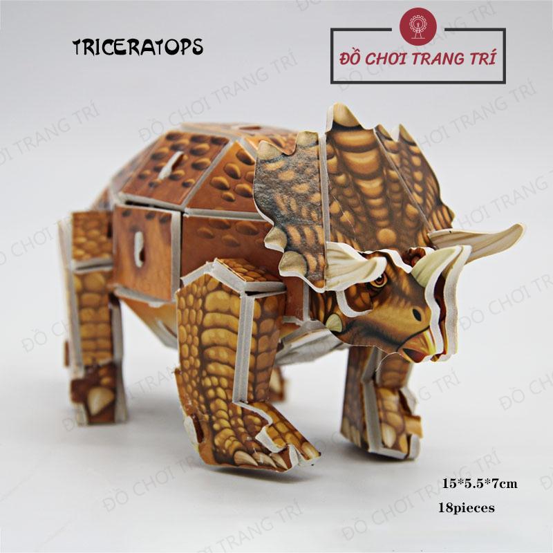 Mô hình 3D giấy tự lắp ráp - mô hình khủng long