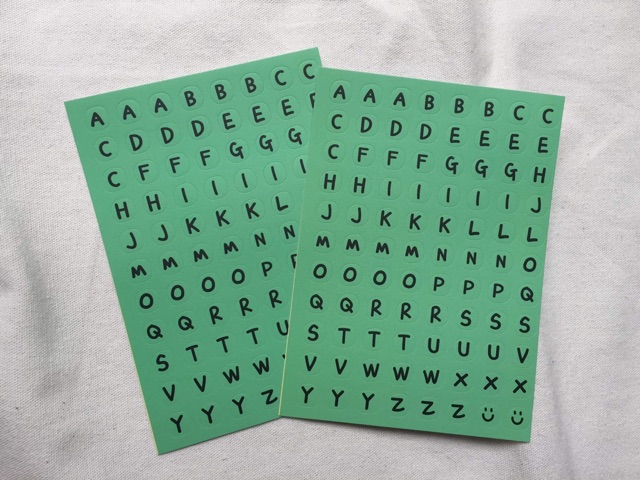 1 Tấm Sticker Chữ Cái Alphabet / Sticker Số
