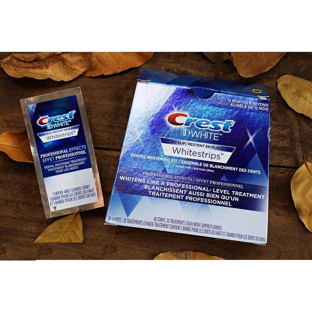 [HCM]Miếng Dán Trắng Răng Siêu mạnh Crest 3D White Professional Effects Mỹ