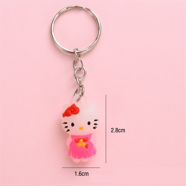 Móc khóa mèo hello kitty 2.5cm chất liệu cao su