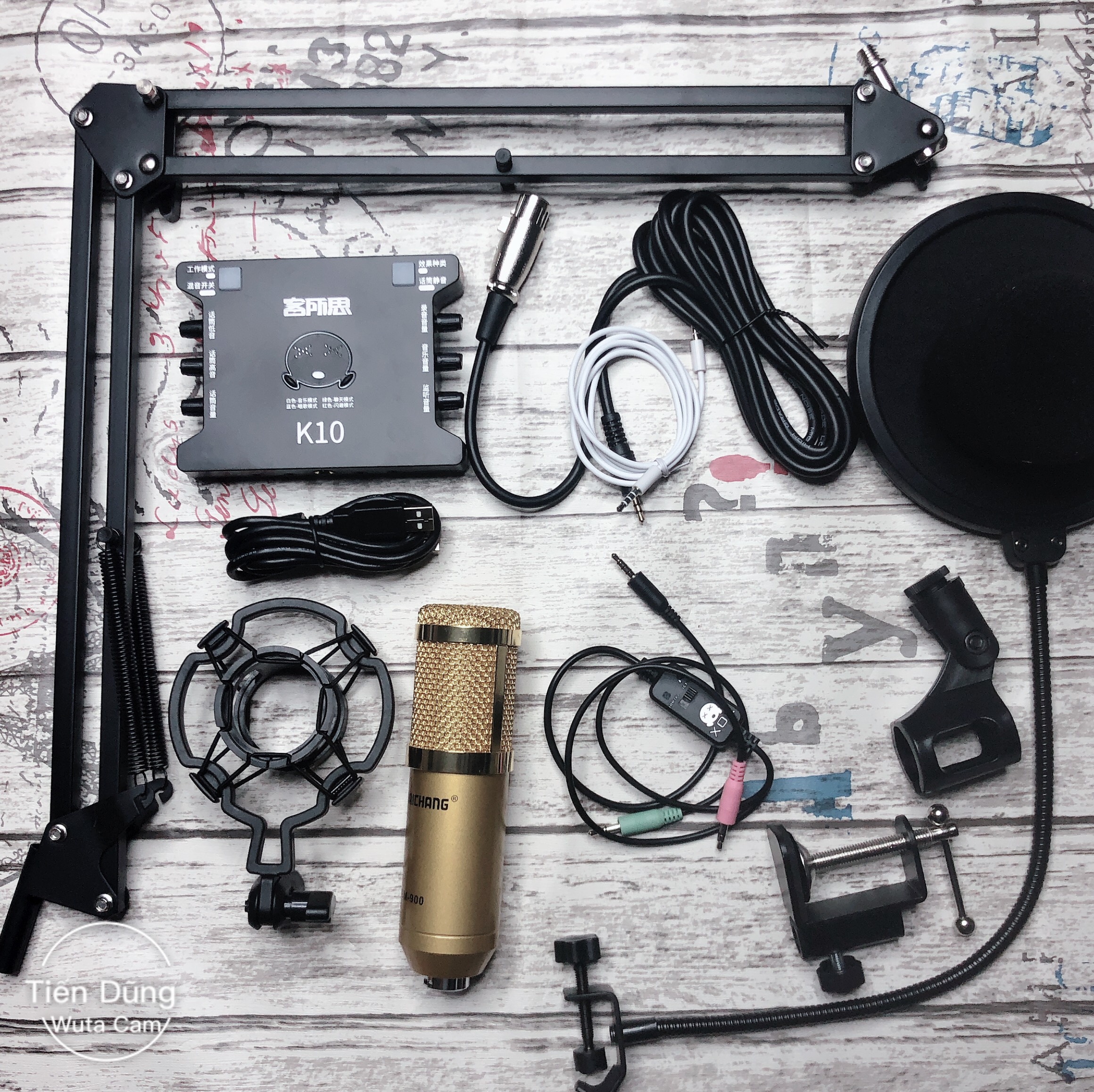 Combo bộ mic thu âm BM900 đi sound card xox k10 dây livestream MA2 chân kẹp màng lọc - Trọn bộ mic livetream thoại hát với các ứng dụng và phần mền