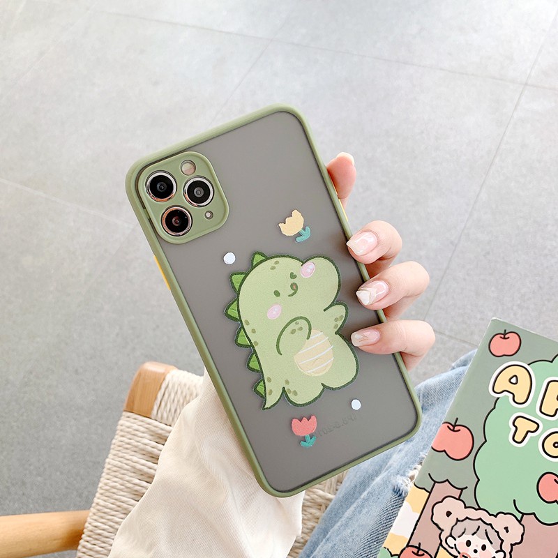 Ốp Lưng IP Basic Camera In Hình Siêu Cute Lưng Nhám(bảo vệ cam)