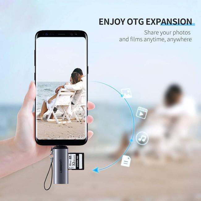 Đầu đọc thẻ nhớ SD/TF USB Type C Ugreen 50704