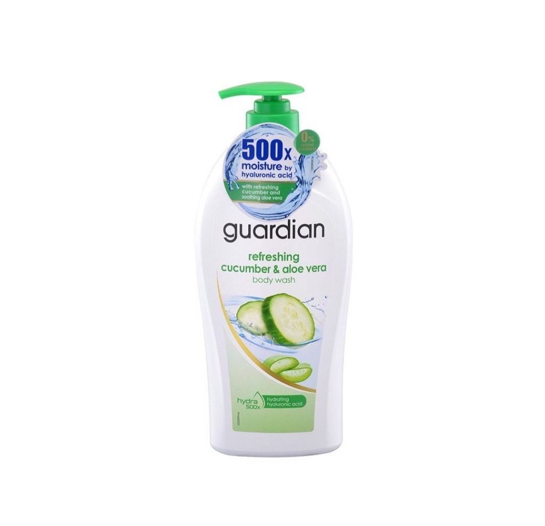 Sữa tắm Guardian dưa leo và nha đam tươi mát 1000ml | Refreshing Cucumber & Aloe Vera Body Wash.