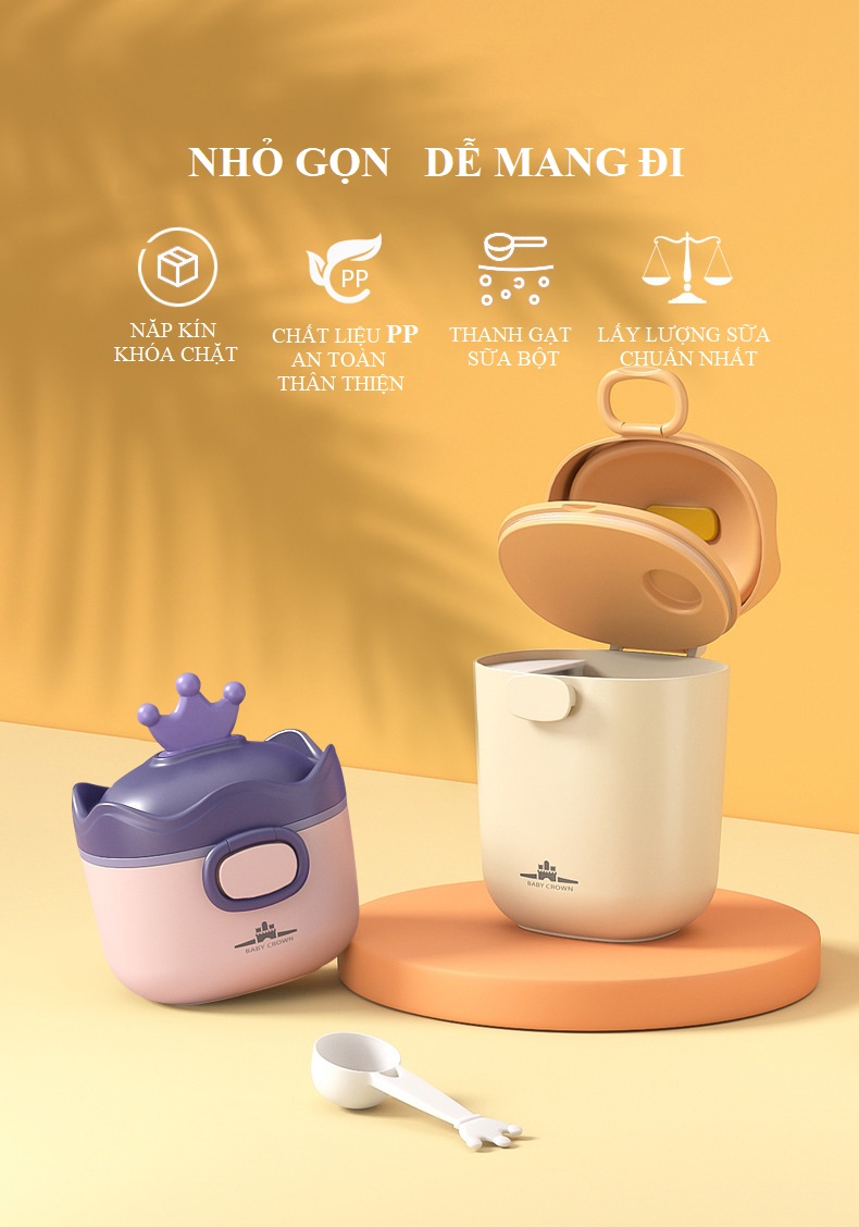 Hộp Đựng Sữa Bột, Chia Sữa Bột Cho Bé Đi Ra Ngoài
