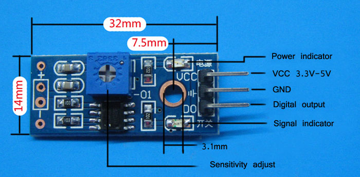 Module cảm biến rung SW-420