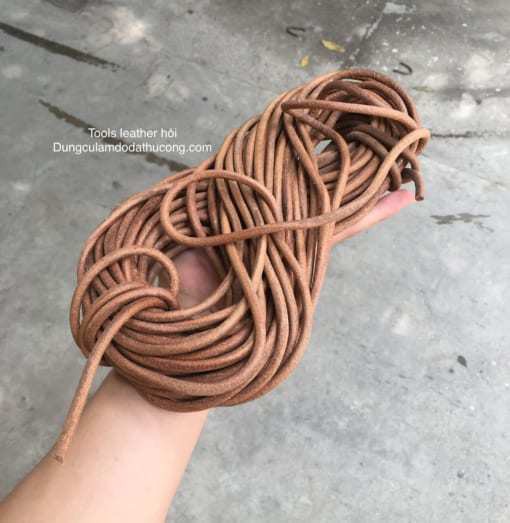 Dây da bò tròn - phụ kiện , phụ liệu làm đồ da handmade