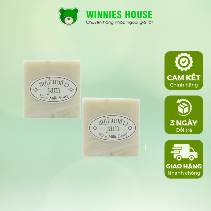 Xà phòng Cám gạo Thái Lan Jam Rice Milk Soap 1 bánh