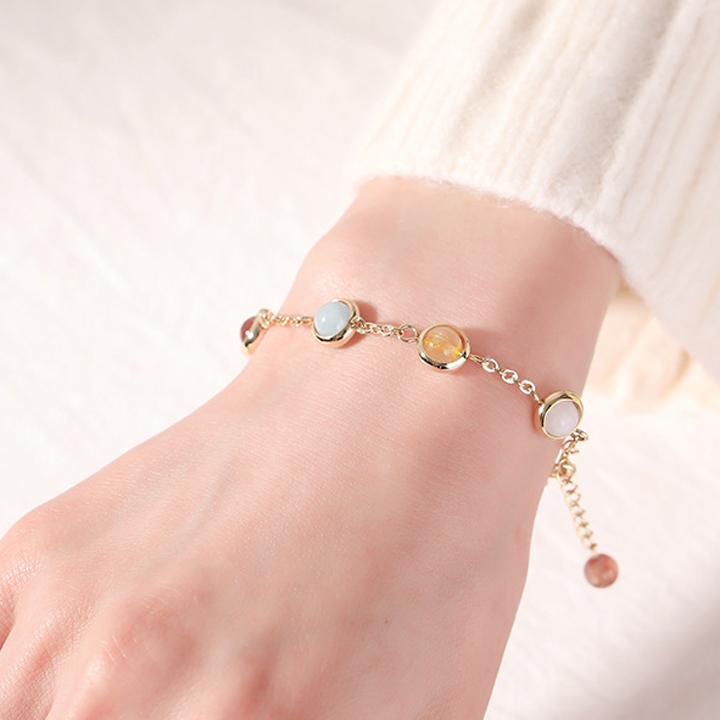 Lắc tay phong thủy 5 màu - 5 loại đá