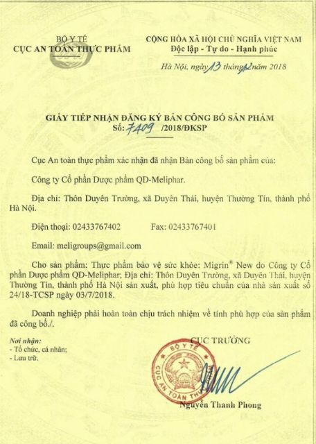Migrin hỗ trợ đau nửa đầu