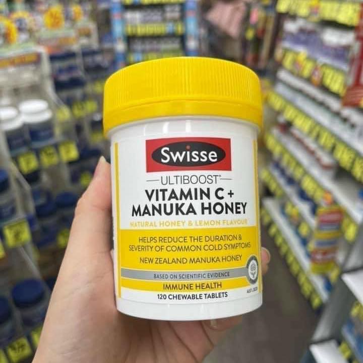 Swisse Vitamin C Manuka Honey 120 viên