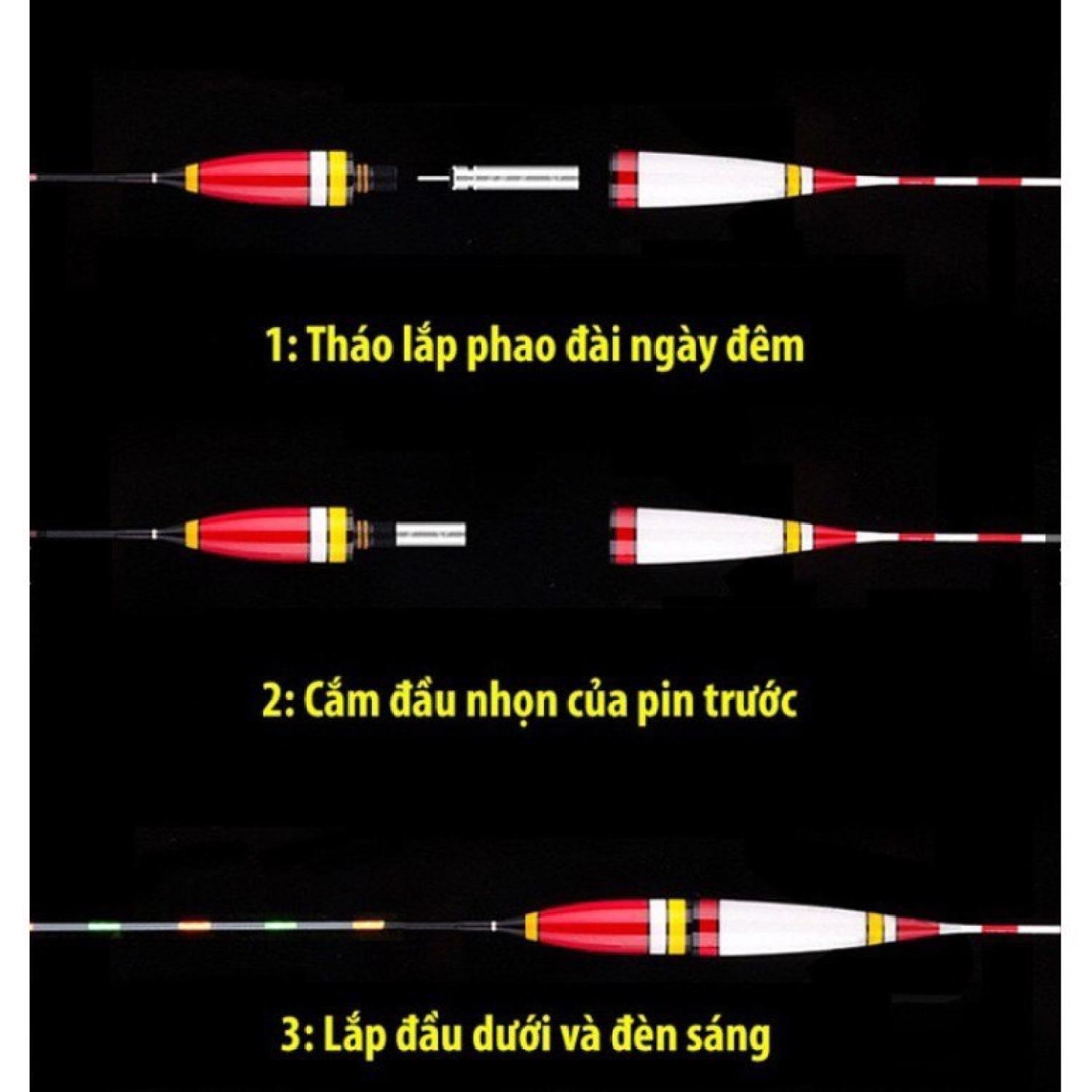 PIN PHAO ĐÈN BAN ĐÊM CR425 cho câu đài