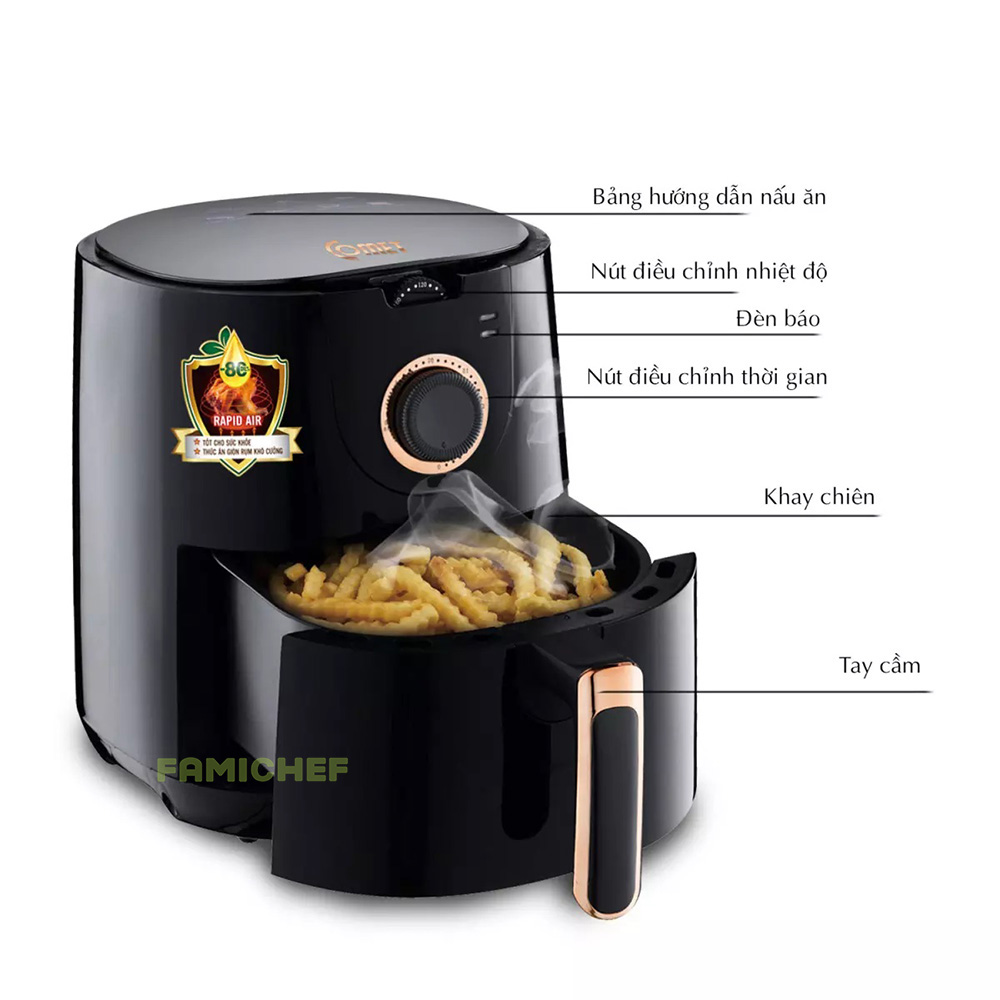 Nồi chiên không dầu Comet CM6836 4.5 lít