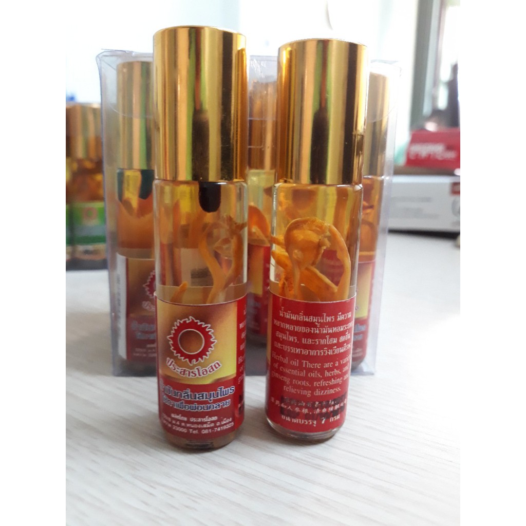 Combo 12 Dầu Nhân Sâm đỏ Green Herb Thái Lan