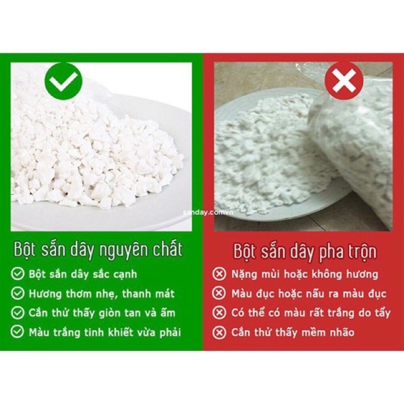 1Kg Bột Sắn Dây Nguyên Chất 100.0%( 2 Hộp )