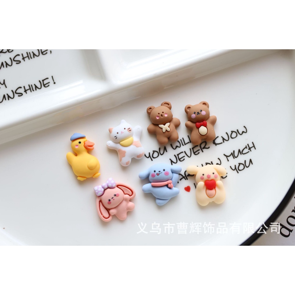 Charm (C219) slime/ Dụng Cụ Charm Trang Trí [Ko Keo & Nút] Hình Thú Dễ thương (2.2x2.0 cm)