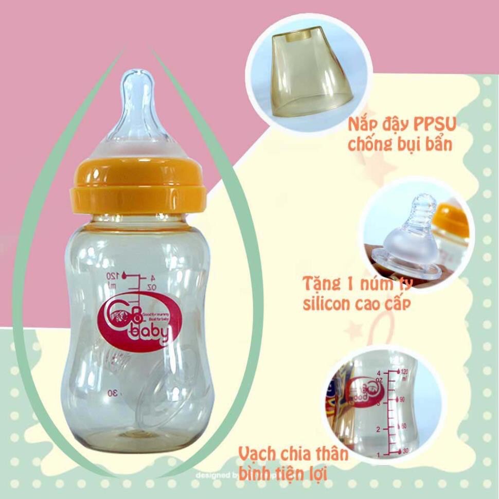 Bình sữa Gb Baby PPSU 120ml/ bình sữa cổ hẹp