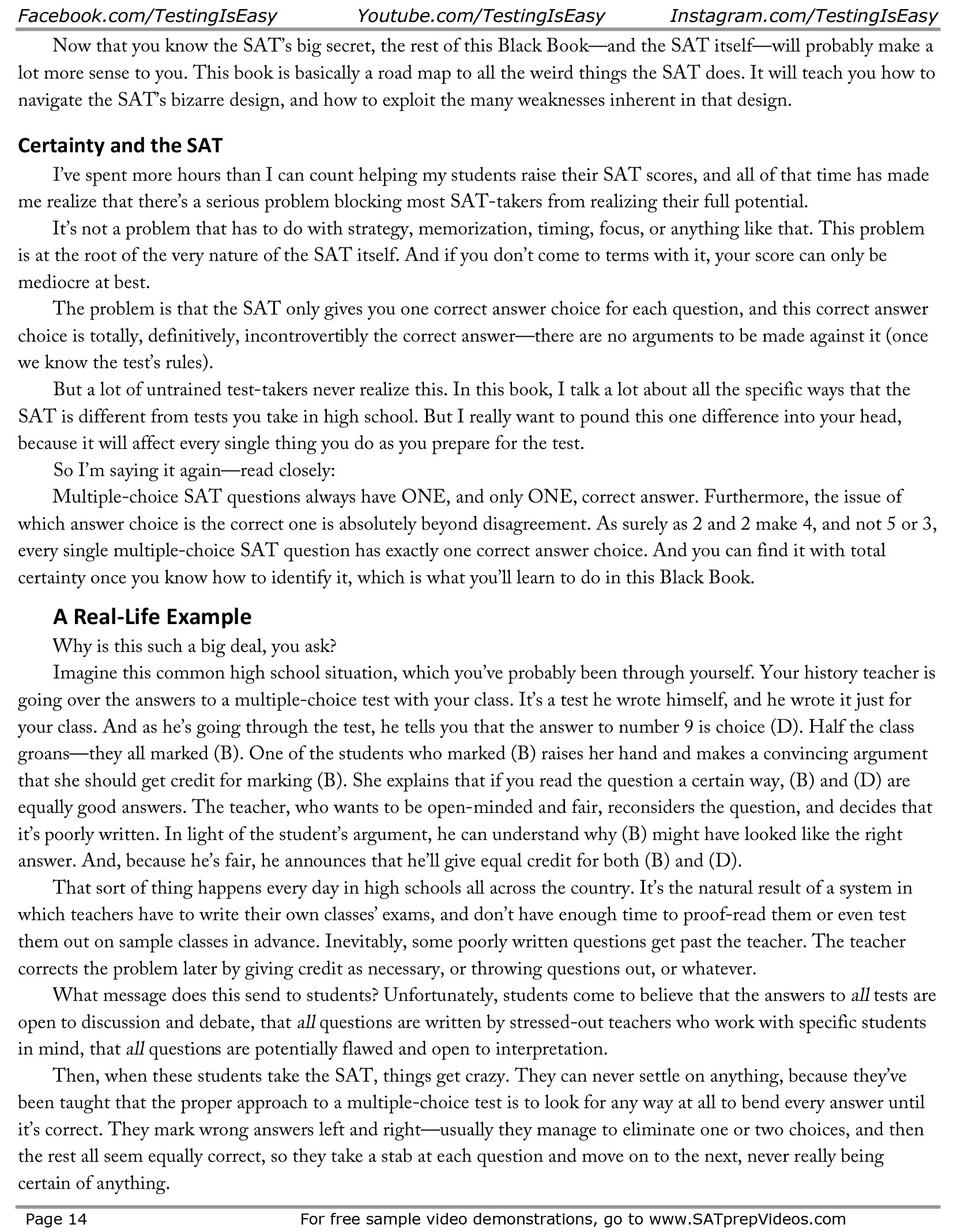 SAT Prep Black Book The Most Effective SAT Strategies (Sách đen trắng)
