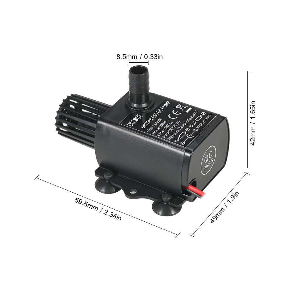 Máy bơm 12V 5W bể cá bể cá chìm DC 280LH