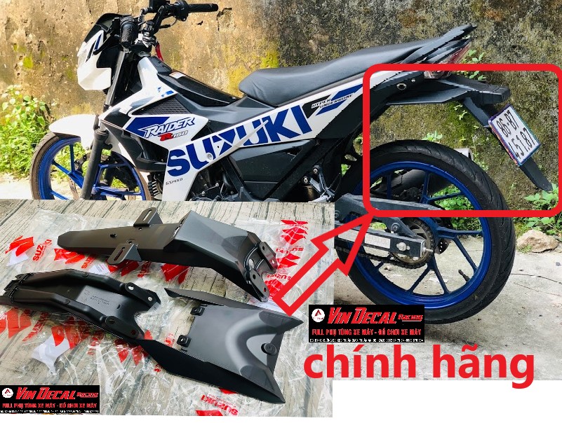 Dè sau Satria ( 3 món ) chính hãng, Dè chắn bùn satria cho raider chính hãng