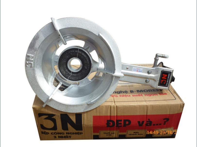 Bếp gas công nghiệp 3N kèm van dây cán trung