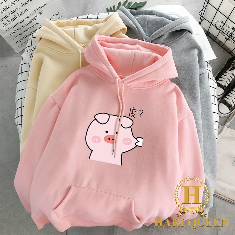Áo hoodie lợn bẹo má dtr1119