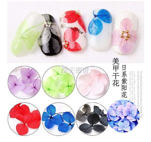 Set 12 màu hoa khô Nhật Bản trang trí móng