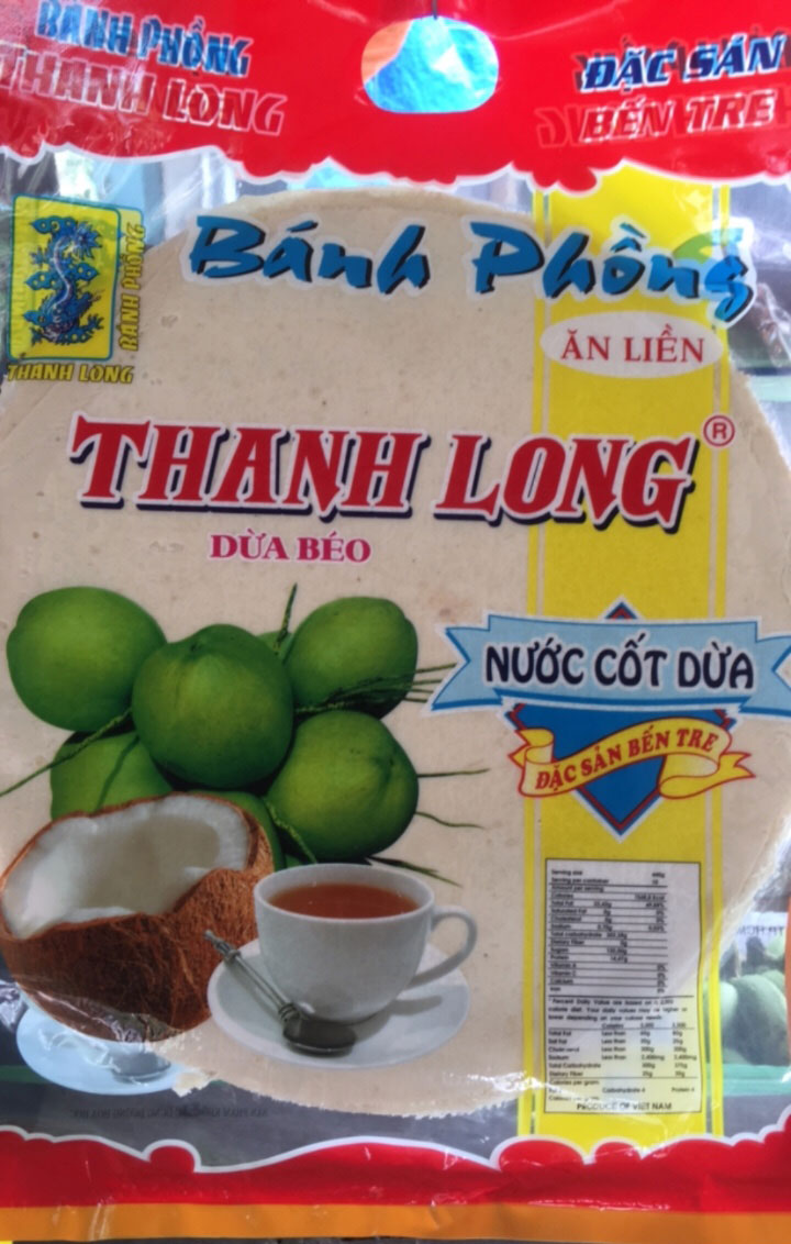 Bánh phồng sữa cốt dừa Thanh Long- Bến Tre (bịch 10 cái)