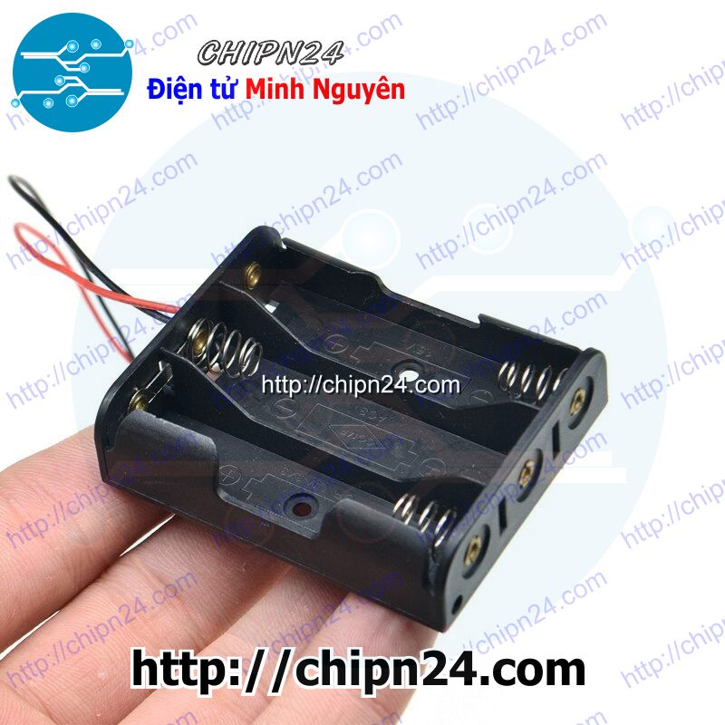 Hộp đế pin 3 viên aa
