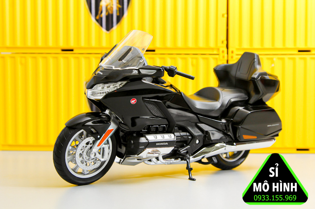 Mô hình xe mô tô honda gold wing welly 1:12