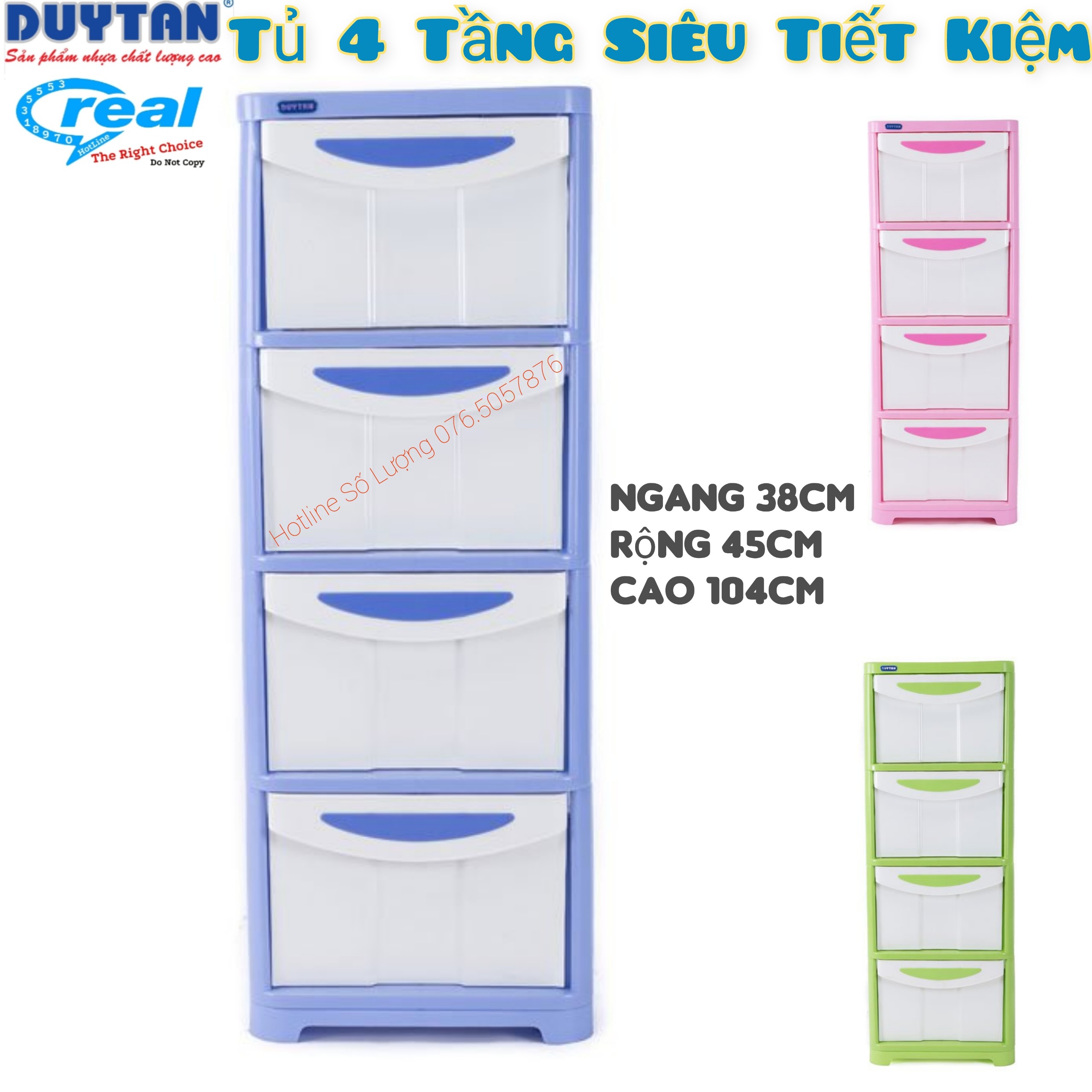 Tủ nhựa duy tân 4 tầng Vuông - Nhỏ Gọn Tiện Lợi + FREESHIP Trong Nội Thành Sài Gòn