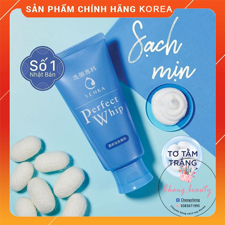 [Hàng Chính Hãng] Sữa Rửa Mặt Senka Perfect Whip Xanh