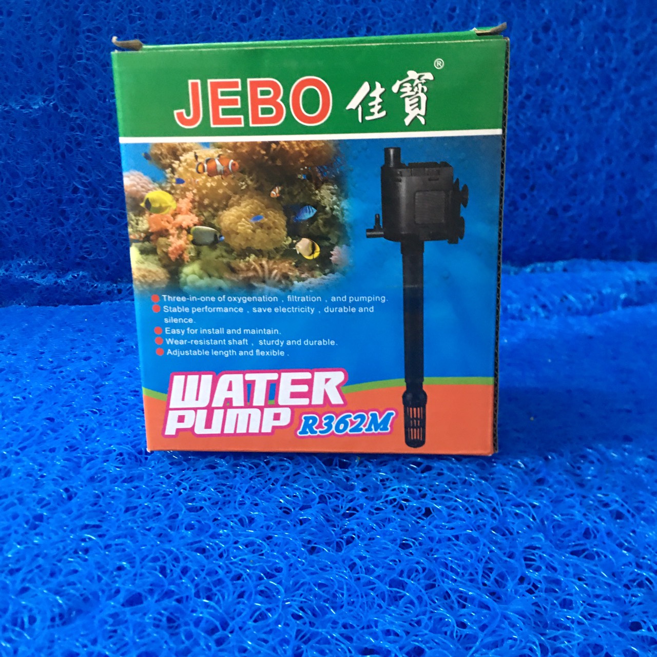 Máy bơm nước bể cá chìm đầu lọc jebo 362m/375m/119m