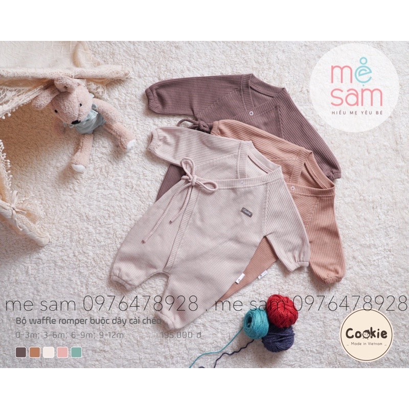 Body Buộc Dây Cài Chéo Romper Cookie