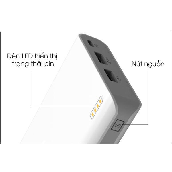 Pin sạc dự phòng ROMOSS Polymos 20 dung lượng 20.000mAh, 2 cổng sạc