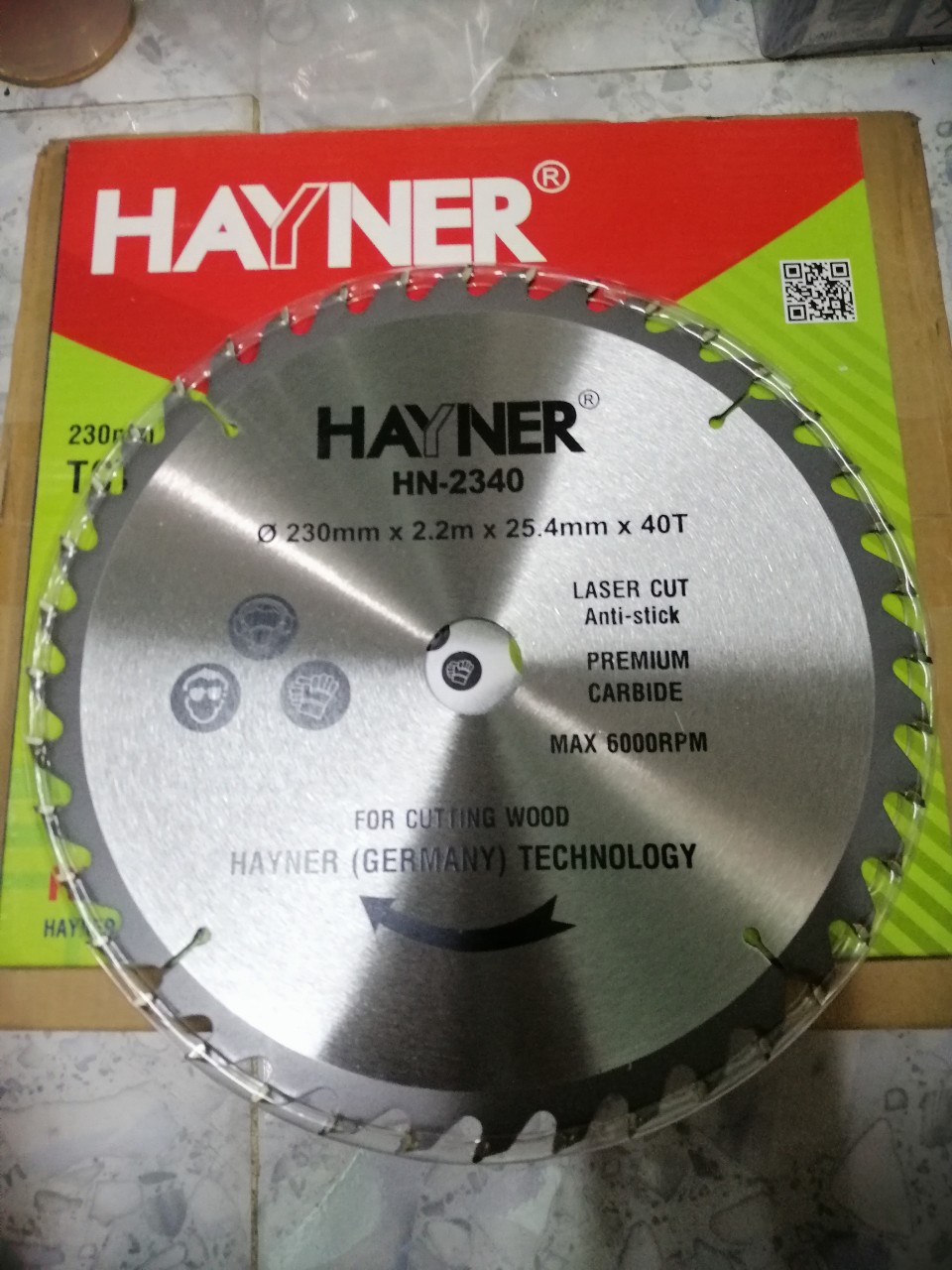 [HCM]Lưỡi cưa gỗ 230mm 40 răng HAYNER