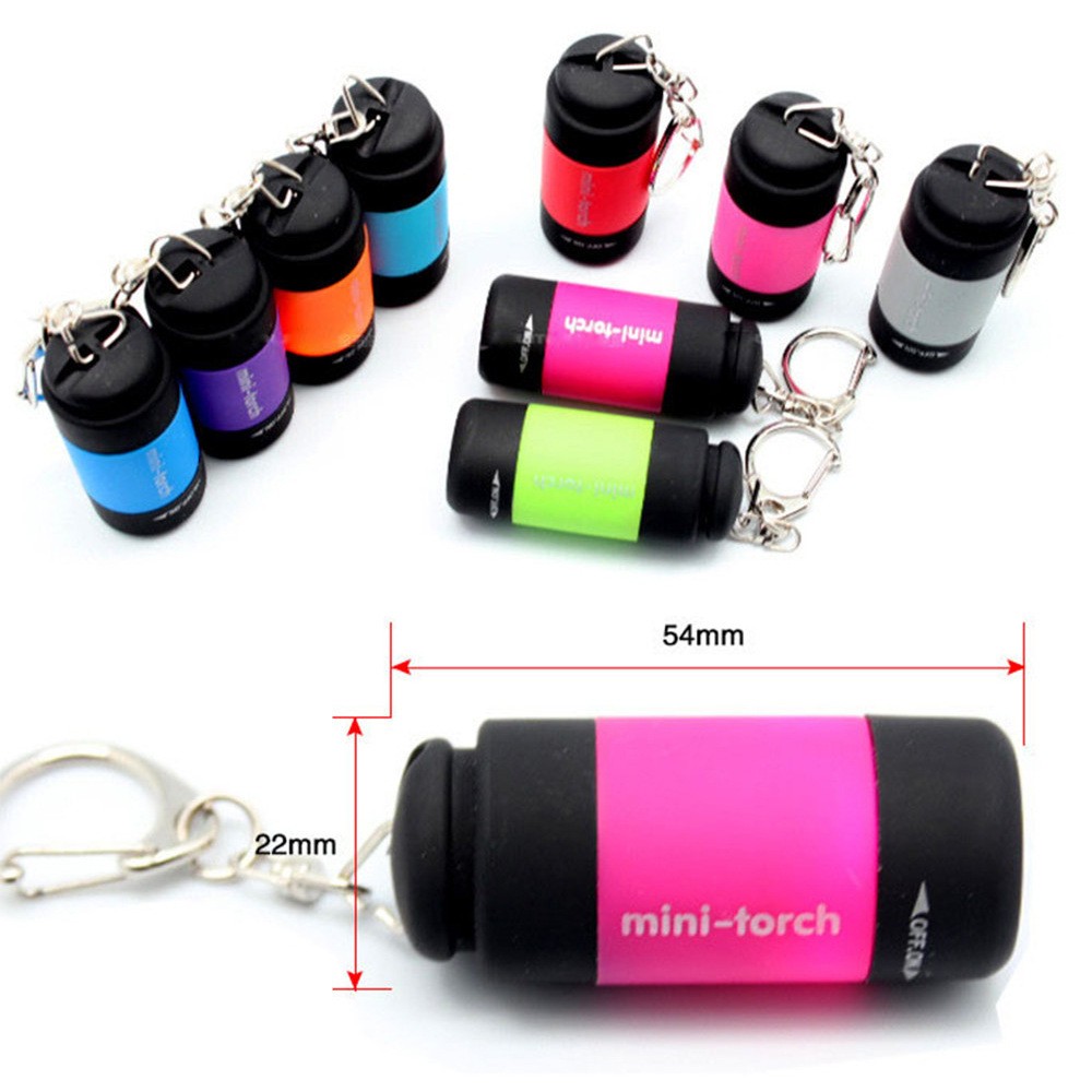 Móc khóa đèn pin mini sạc USB Mini-torch chống  nước  - đèn pin siêu sáng - đèn pin mini - den pin cam tay - đèn bão -