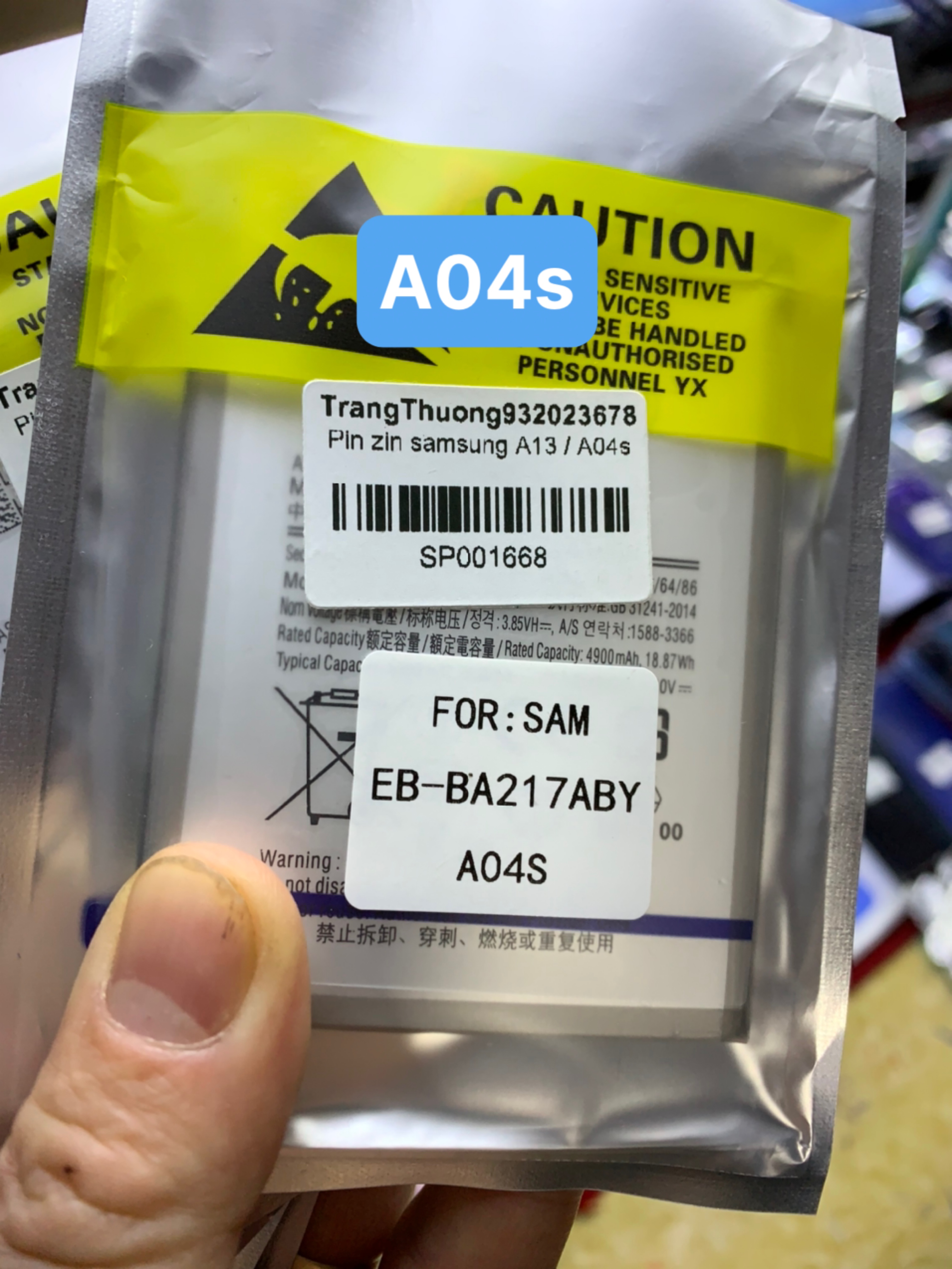 Pin zin samsung eb-ba217aby / a04s - a02 - a12 - a13 - a21s - m12 - m33