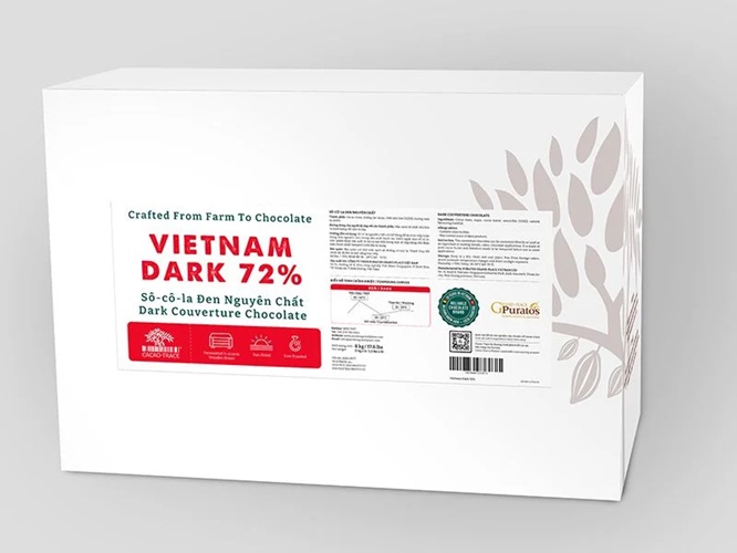 Socola hạt nút đen Grand-Place Puratos chocolante 72% 100gr / 200gr / 500gr chia lẻ từ túi 1kg