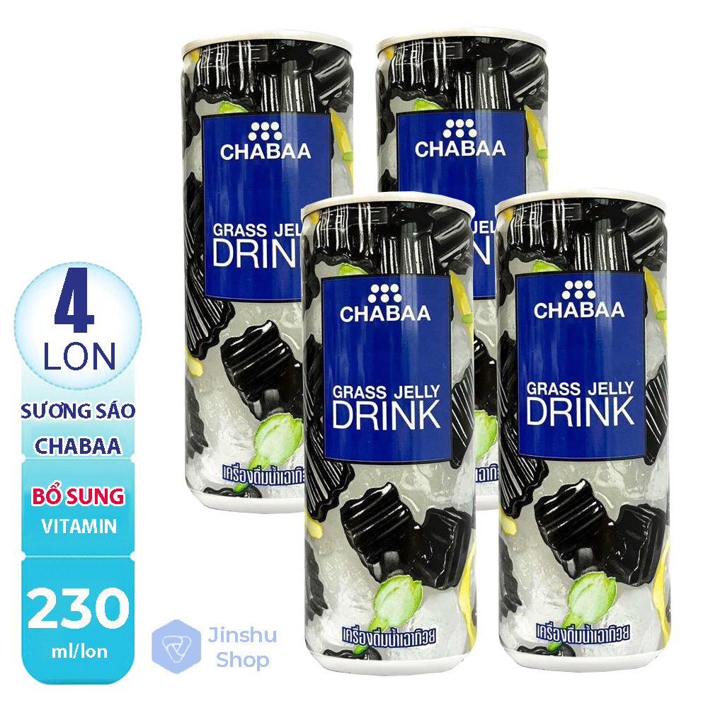 Combo 4 lon x 230ml nước sương sáo chabaa thái lan. -