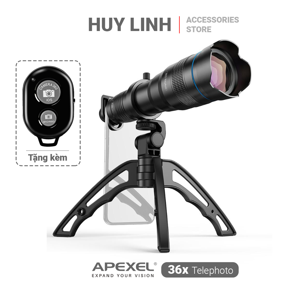 Ống kính Telezoom 28X - Lens siêu Zoom HD Apexel cho tất cả điện thoại Smartphone