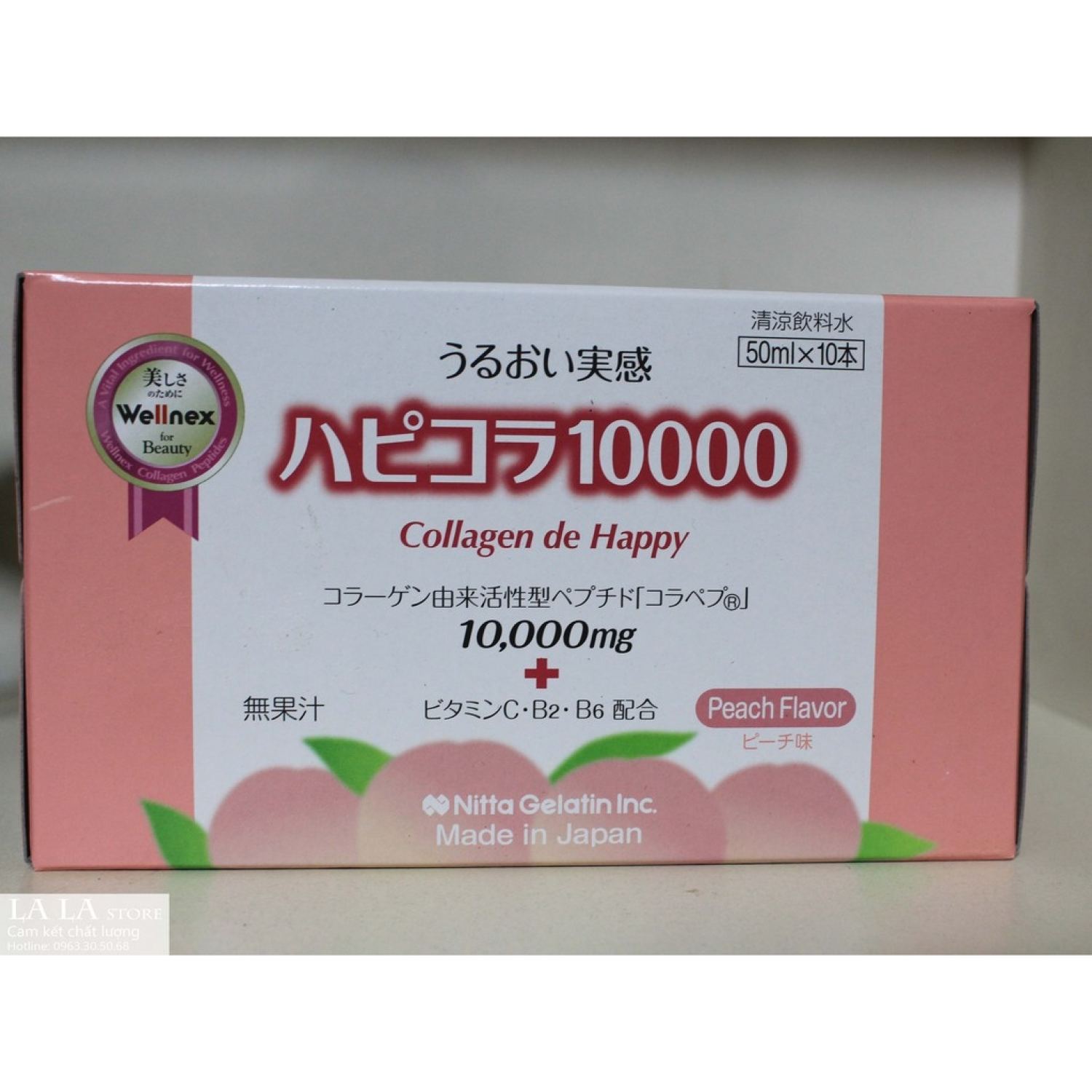 Hộp 10 lọ  Collagen de happy 10000mg dạng nước Nhật Bản