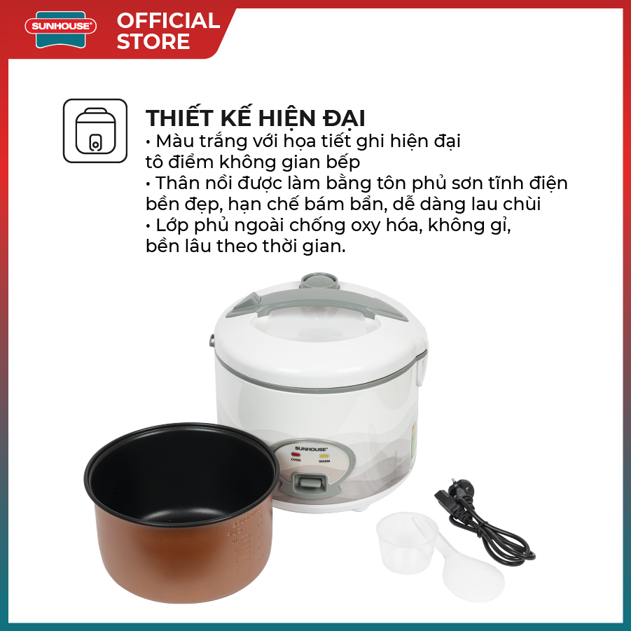 Nồi cơm điện 1.8L Sunhouse SHD8602